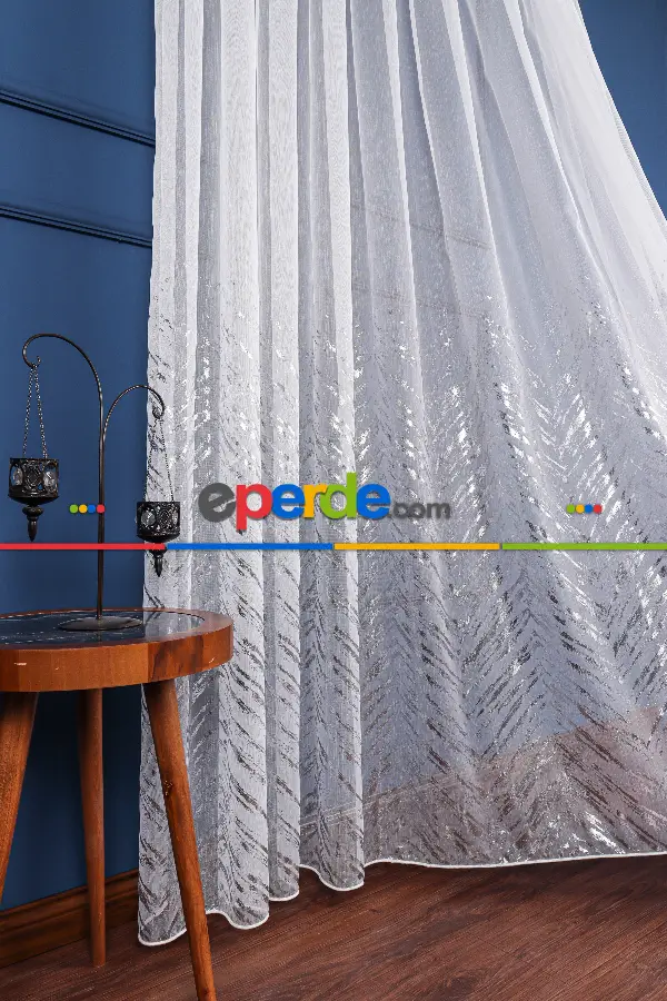 Salon - Siyah Yüksek Kalite Armür Dokuma Ttm Zemin Kaplamalı Tül Perde