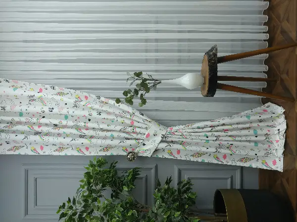 Bebek Odası Fon - Unicorn Desenli Fon Perde Evm681 Kumaşı Kalındır Duck Bezi Değildir- Siyah