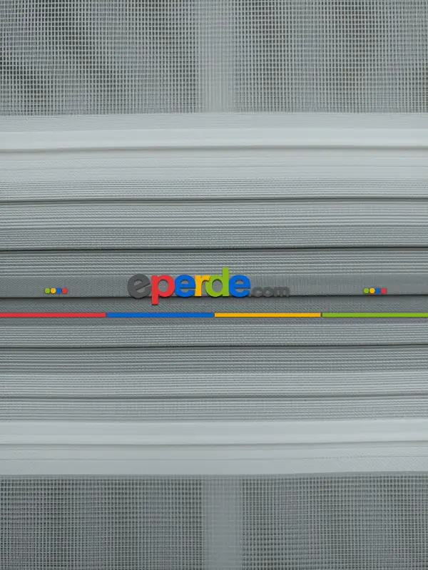 Salon Zebra - Zebra Perde - Degrade Renk Geçişli Pileli Zebra Perde- Gri Açık-Gri Koyu