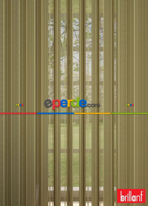 Brillant Akıllı Tül Perde Hardal Renkli Tül Dikey Zebra Perde Düz 1. Kalite