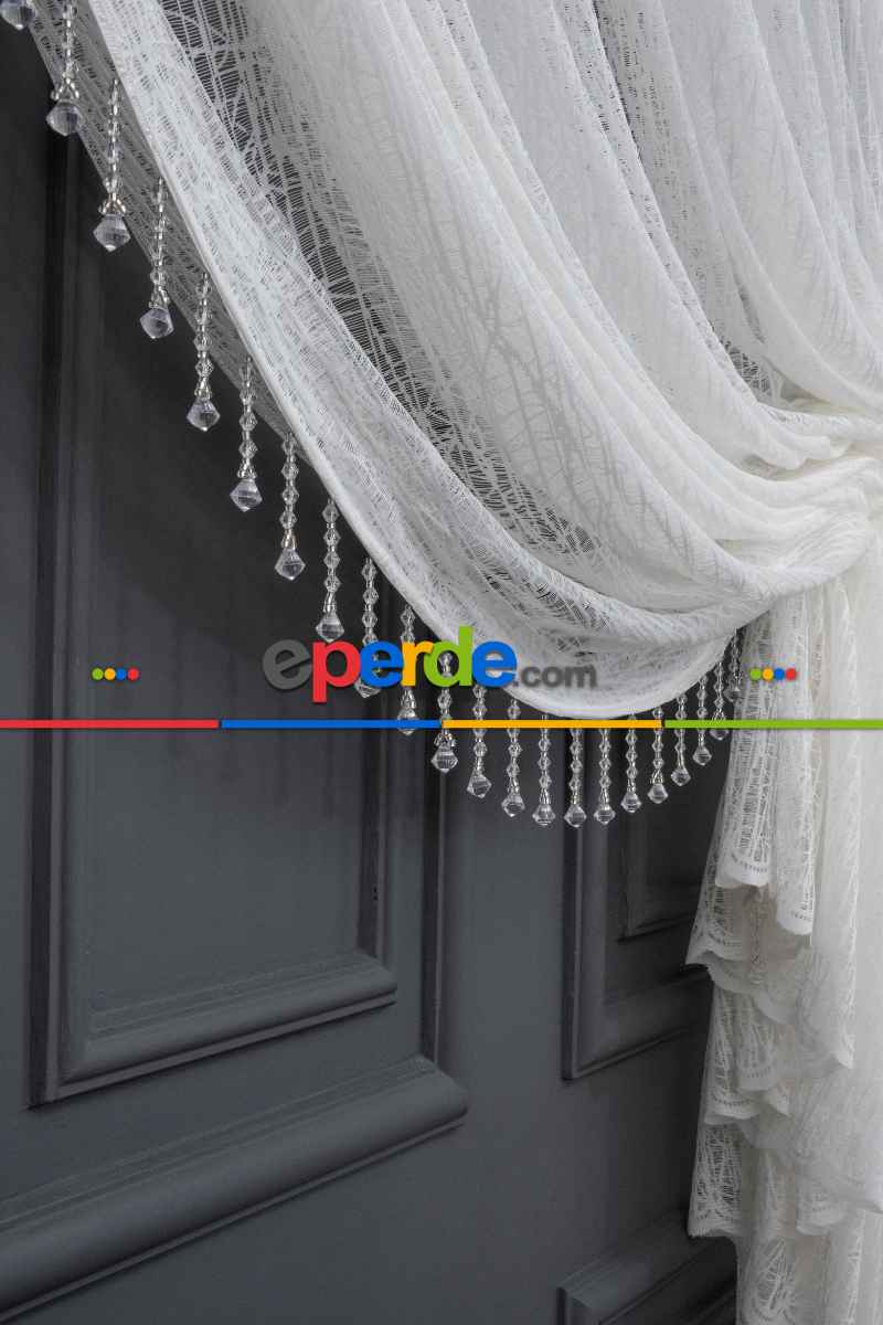 Kuvaze Modeleri Cam Kırığı Model Tasarım Yanki Tiyatro Model- Beyaz-ekru