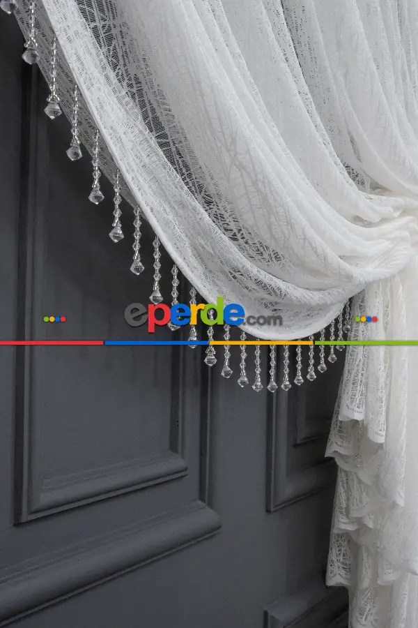 Kuvaze Modeleri Cam Kırığı Model Tasarım Yanki Tiyatro Model- Beyaz-ekru