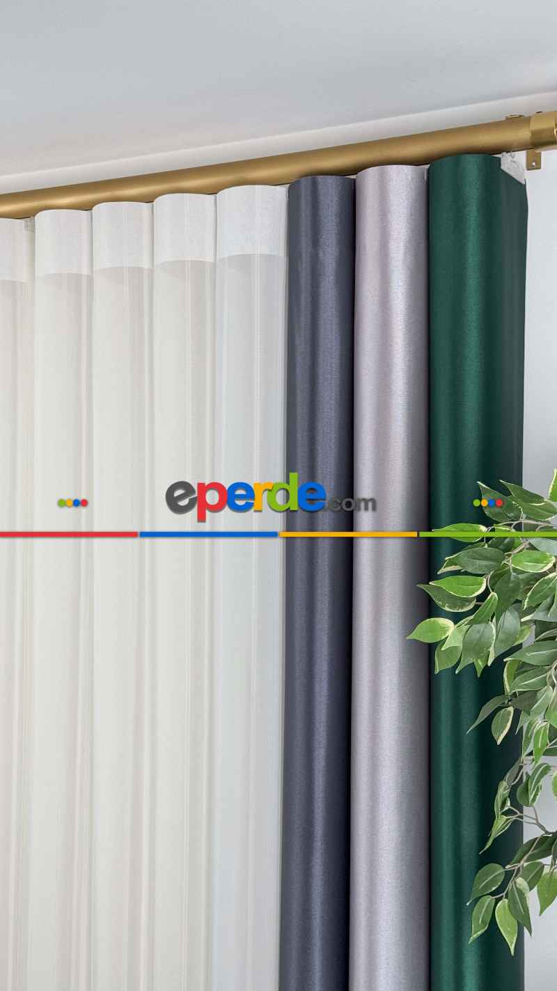 Brillant Akıllı Tül Perde, 20 Farklı Renkli Tül Dikey Zebra Perde 1. Kalite