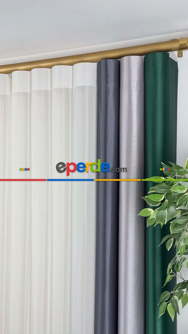 Brillant Akıllı Tül Perde, 20 Farklı Renkli Tül Dikey Zebra Perde 1. Kalite