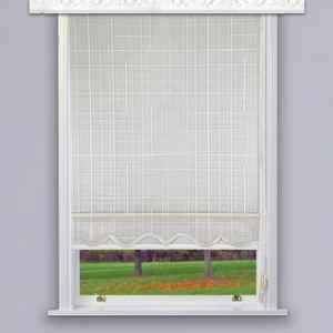 Oturma Odası - Kareli Spor Desen Tül Stor Perde A Kalite Ekru Renk