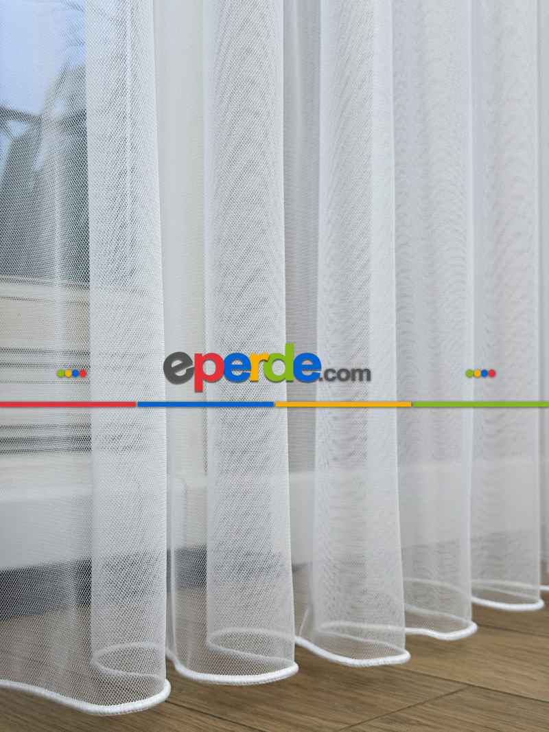 Salon - Ekru Grek Düz Tül Perde, Ütü İstemeyen Tül