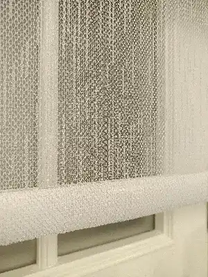 Çiftli Sistem Tül Stor Beyaz Örme Tül- Beyaz