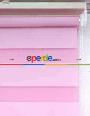 Pembe Bambu Zebra Perde- Pembe