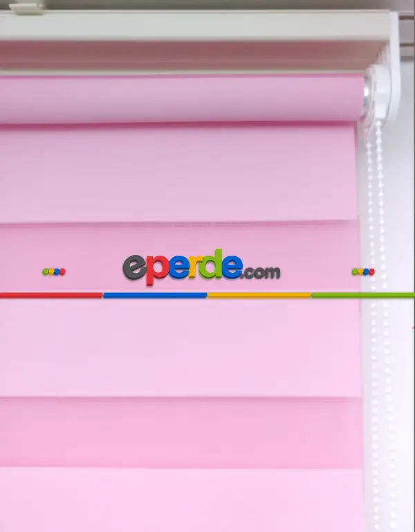 Pembe Bambu Zebra Perde- Pembe