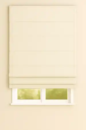 Genç Odası Katlamalı Perde Krem Fon Kumaşından 80cm X 1cm 