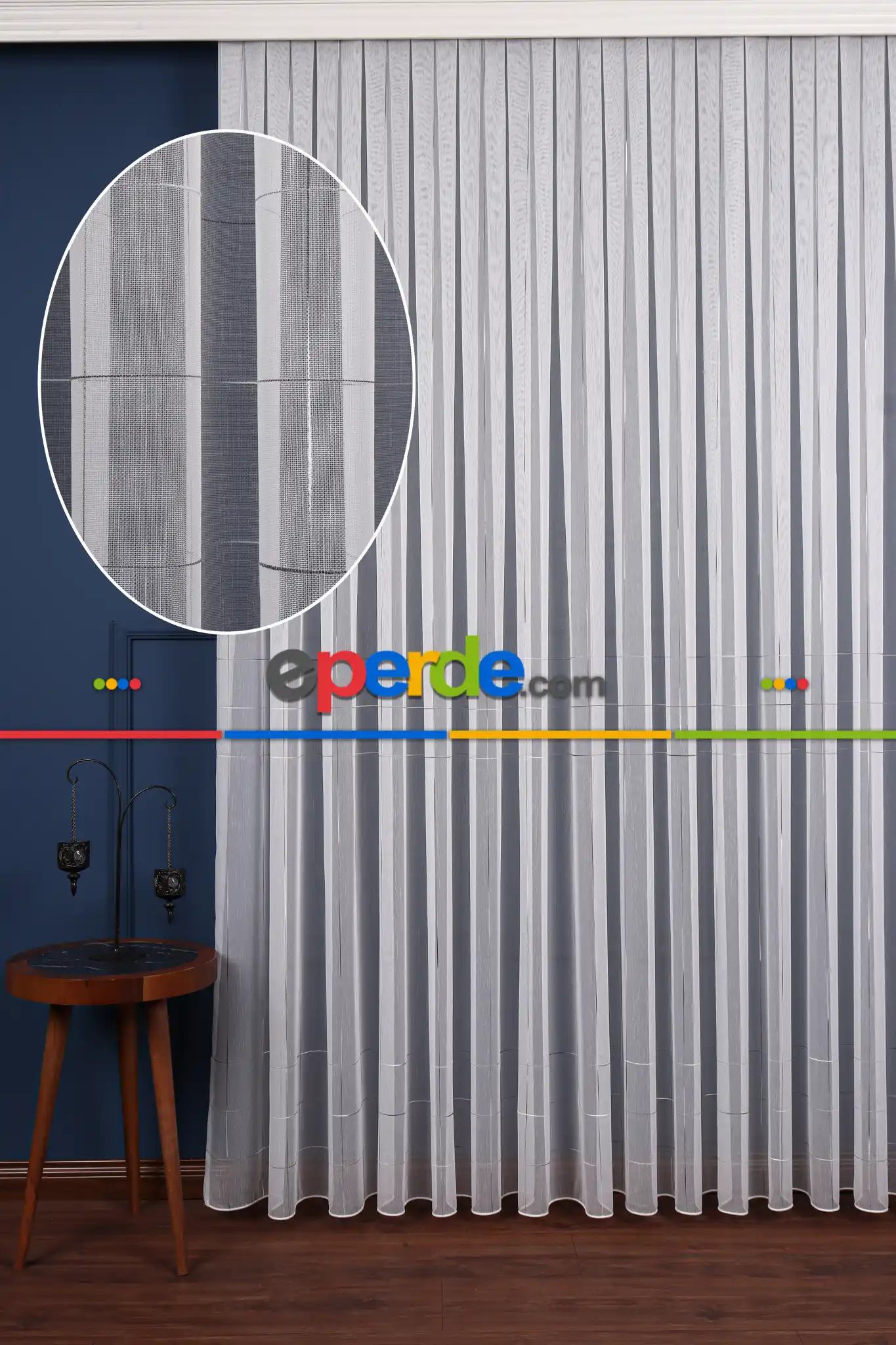 Zarif Nakış İşlemeli Tül Perde