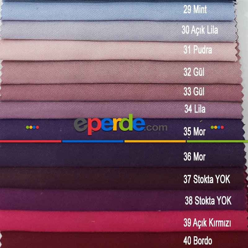 Düz Sade Mutfak Fon Perde Yan Kanat Perdesi- Lacivert