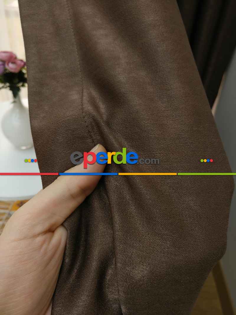 Soft Açık Kahve Fon Perde Geniş En (285)- Kahve Açık