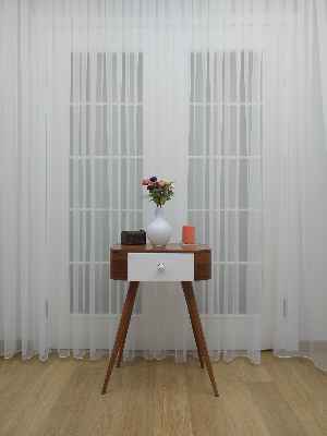 Dönergücü - Mat Zemin Tül Perde Ekru Renk 1.kalite- Ekru - Kurşunlu Tül