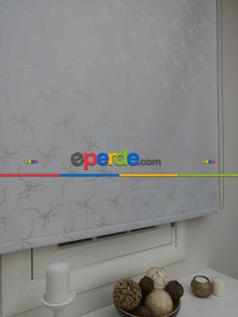 Gri Krem Desenli Blackout Karartma- Beyaz-krem- Çok Renkli 2