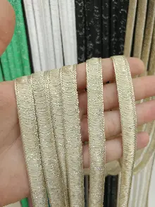 Mutfak İp Perde - Bej Rengi İp Perde İpek Duble Serisi- Bej-gümüş