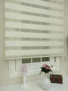 Zebra Perde - Düz Zebra Perde- Krem