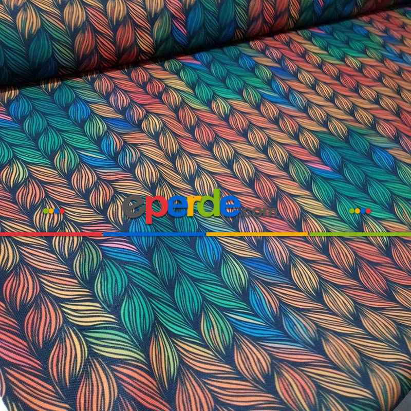 Etnik Desenli Fon Perde K581 E - Kumaşı Kalındır Duck Bezi Değildir.- Siyah-Sarı-Kahve-Çok Renkli