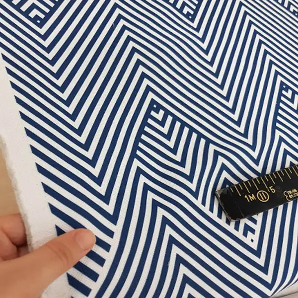 Lacivert Zigzak Desenli Fon Perde Evm620 Kumaşı Kalındır Duck Bezi Değildir- Lacivert-Beyaz