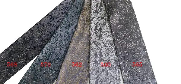 Taç Damask Desen Sim Varak İşlemeli Pano Fon Perde 70cm X 290cm 
