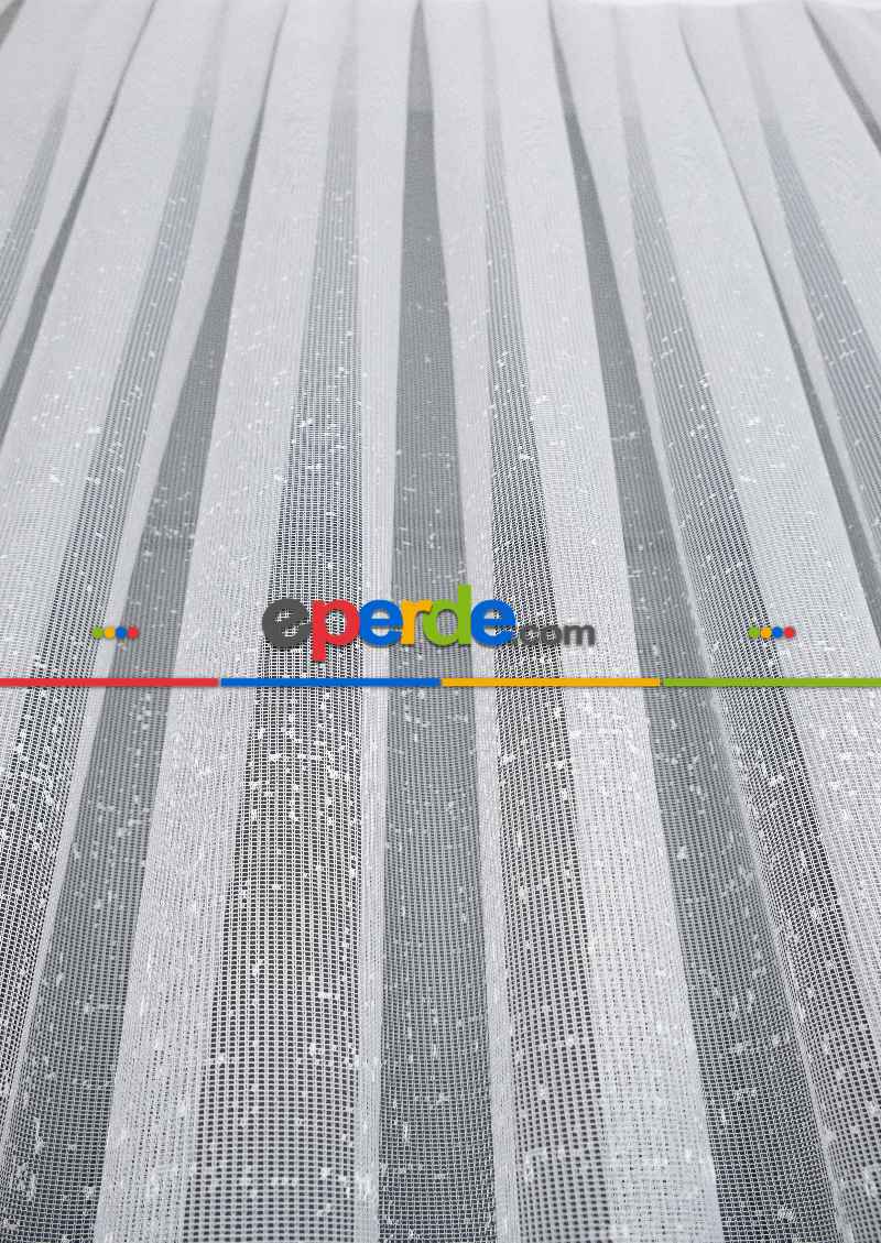 Modern Kahverengi Degrade Geçişli Tül - Örme Dantel Tül