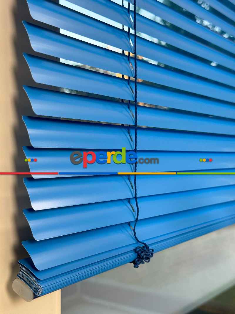 Mavi Alüminyum Jaluzi Perde - 25mm