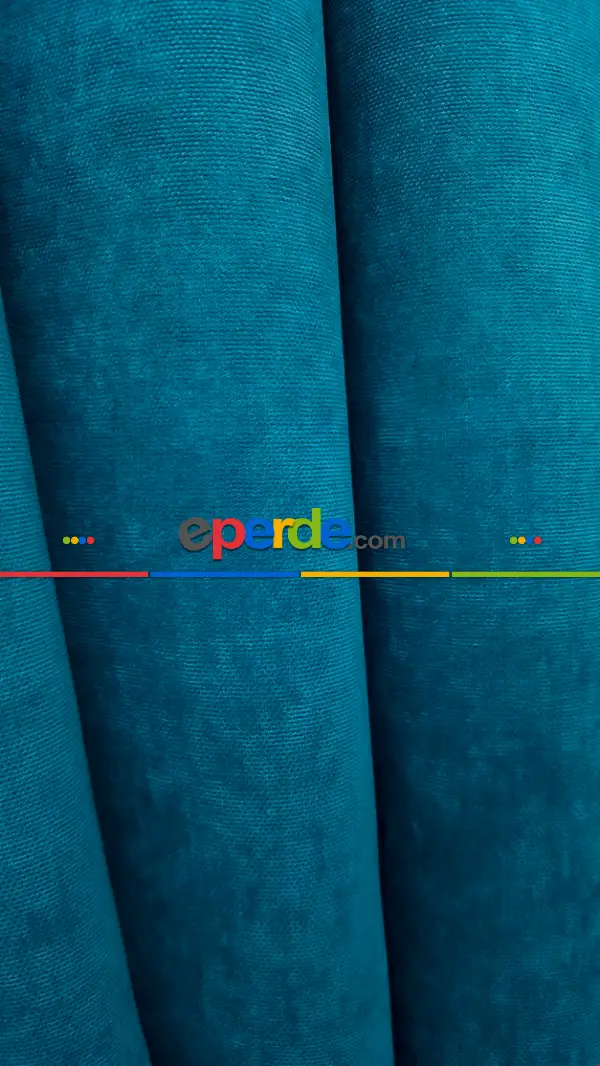 Petrol Mavisi Düz Fon Perde (280 Eninde)- Petrol Mavisi