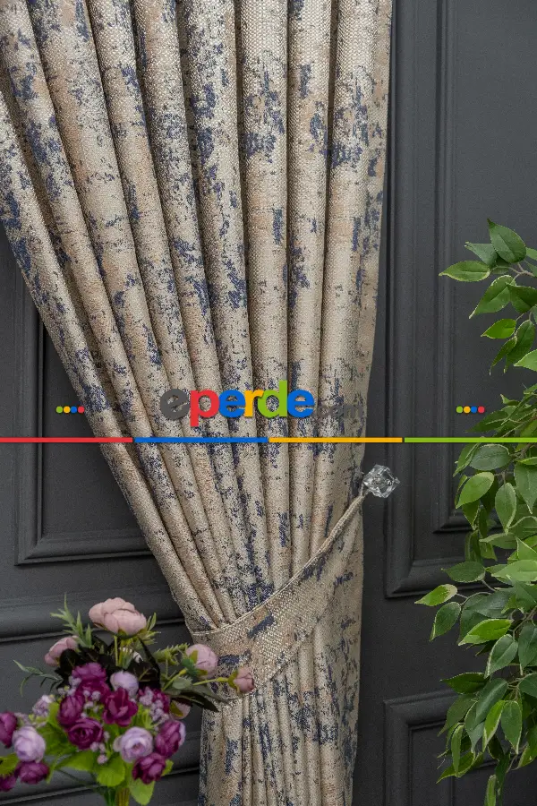 Patinedesenli Desenli Jakar Fon Perde En 150 Cm