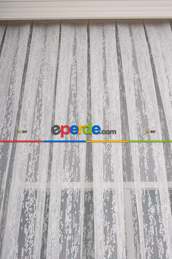 Fransız Dantel Örme Tül Perde