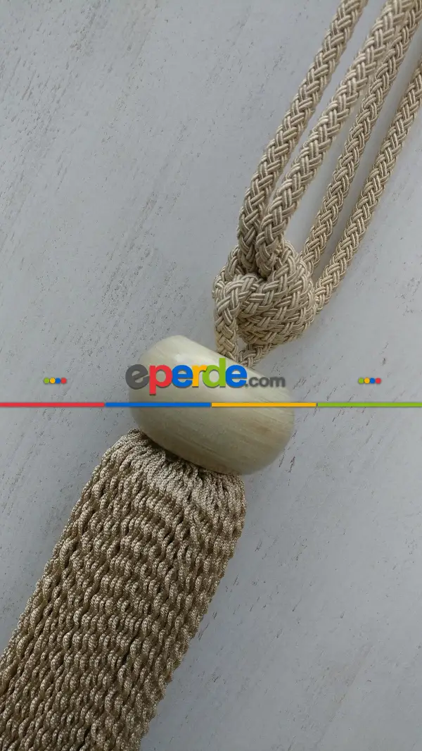 Bej Braçol Perde Bağı- Bej