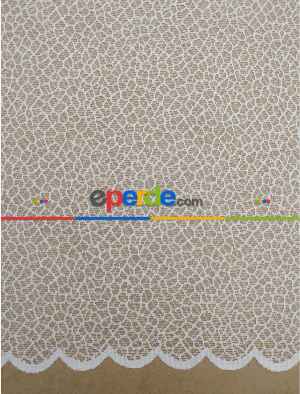 Petek Örme Tül - Fransız Danteli- Ekru