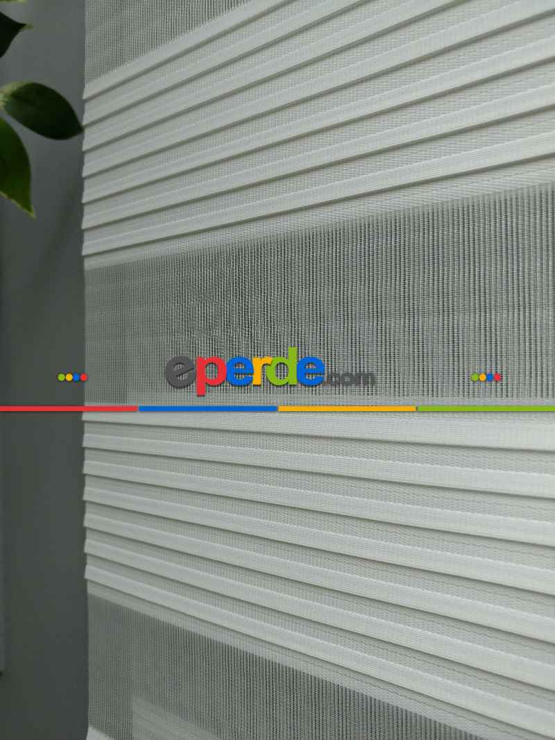 Mutfak - 2021 Sezonu - Zebra Perde - Dar Plise (pileli) Zebra Perde- Beyaz