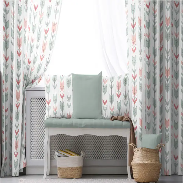 Oklu Fon Perde Evim 233 Kumaşı Kalındır Duck Bezi Değildir