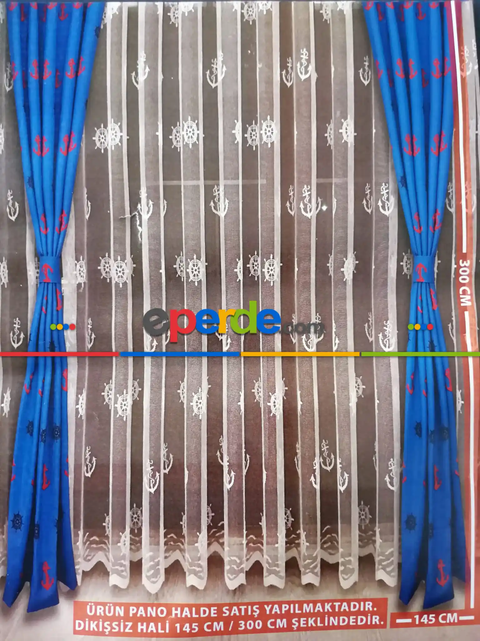 Milano Çocuk Odası Gemici Pano Fon - Mavi 50cm X 1cm 