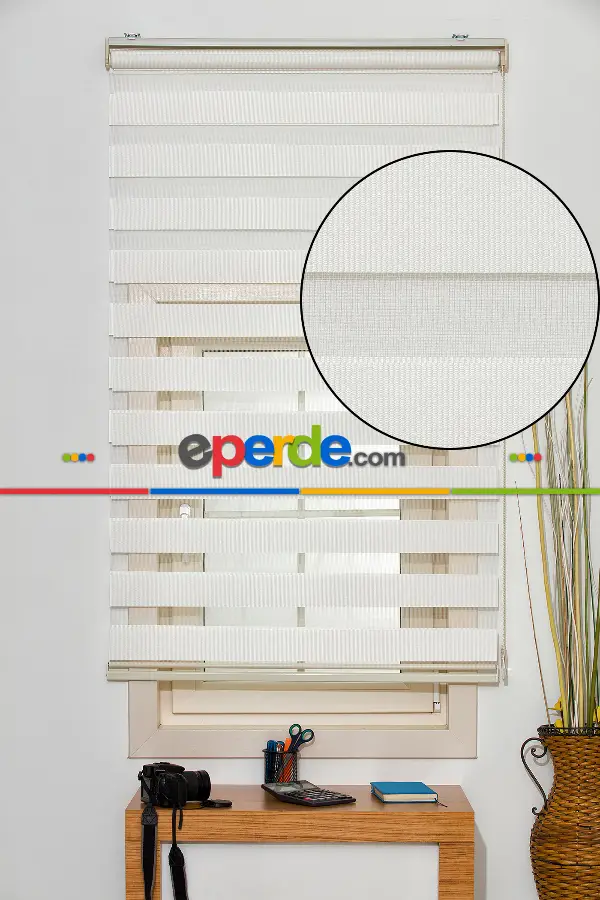 Mutfak Zebra Perde Düz Seri- Ekru