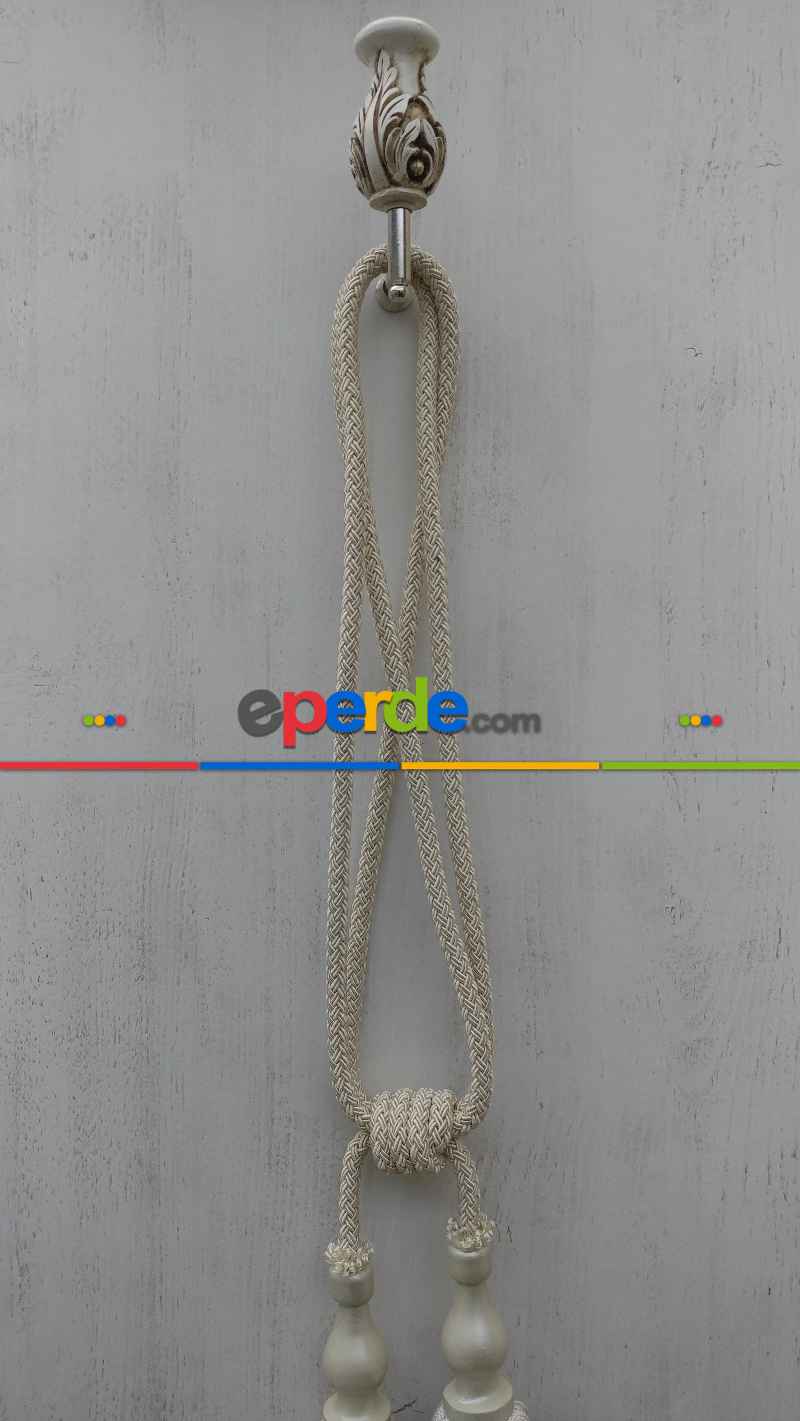 Tassel Krem Braçol Perde Bağı- Krem Açık