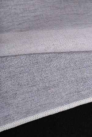 Hazel Beyaz-kahverengi Detaylı Keten Düz Tül Perde Gramajlı