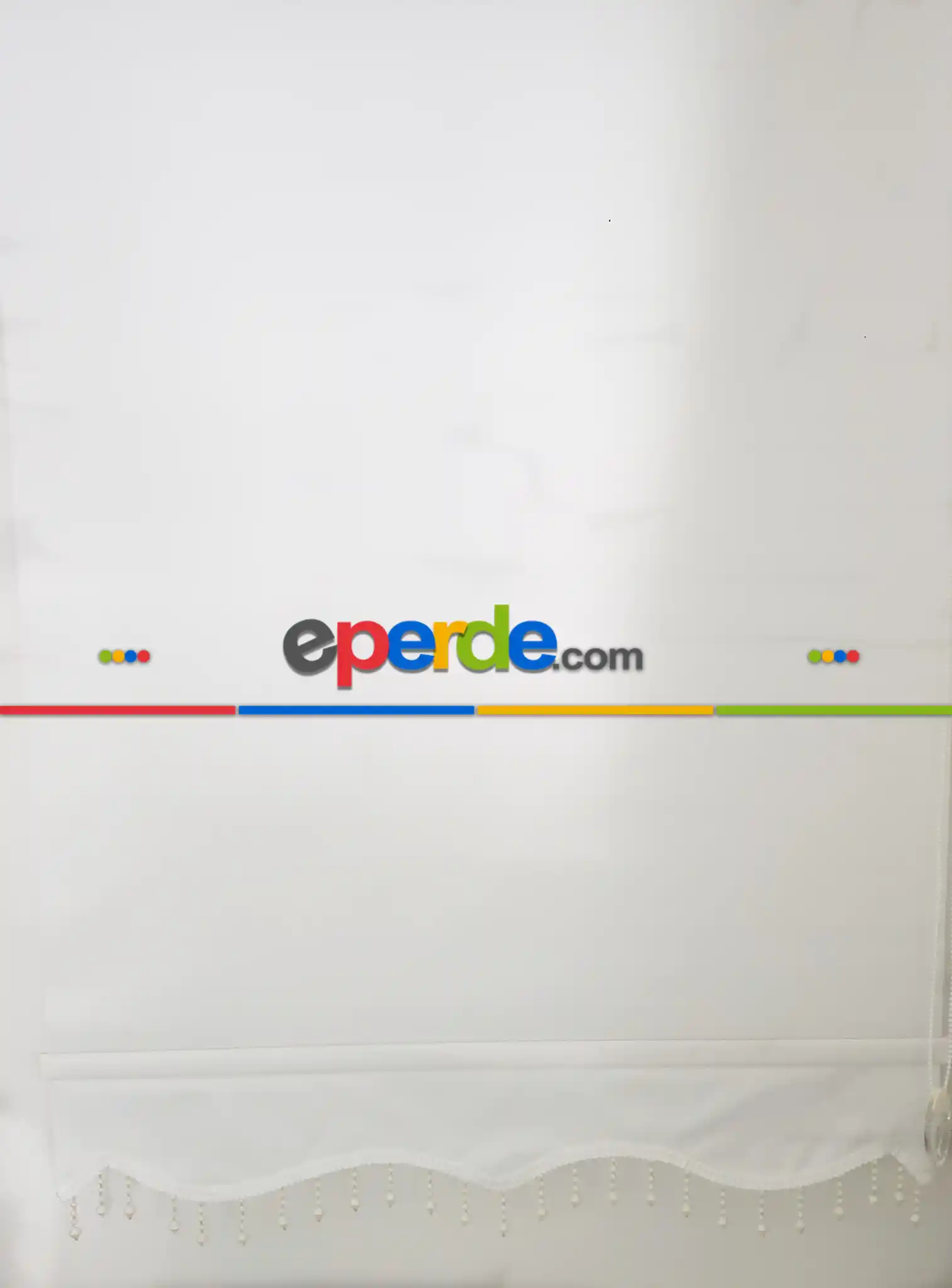 Brillant Böğürtlen Boncuklu Stor Perde- Beyaz-krem-ekru