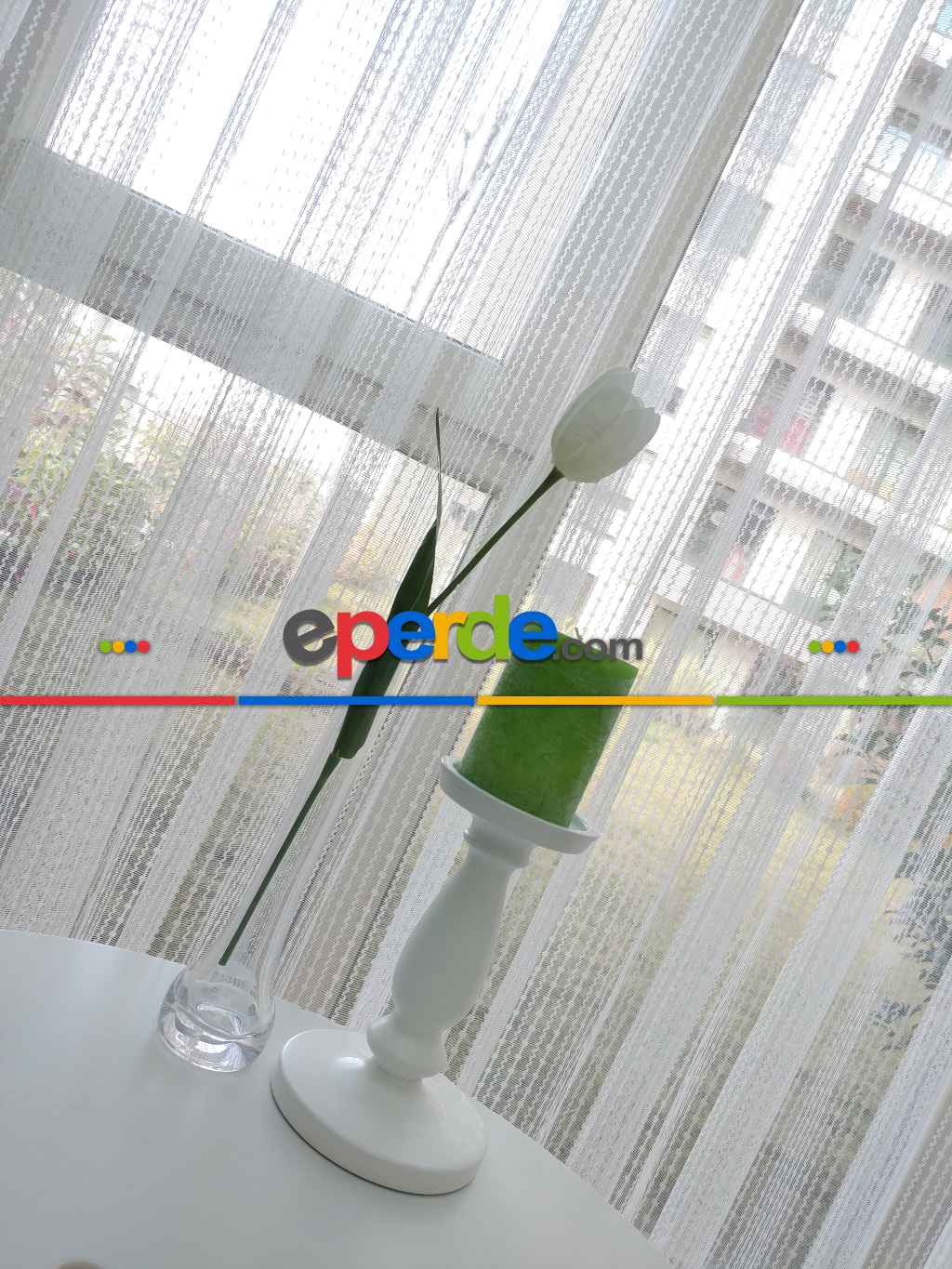 Salon Tül - 2021 Tül Perde- Ekru
