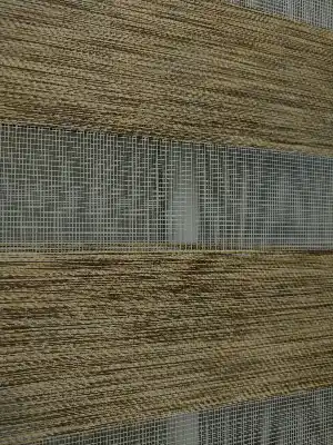 Lüx Bambu Zebra Perde Ahşap Görünümlü - Kahverengi- Kahve Venge
