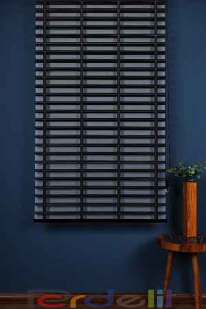 Siyah 50mm Silüet Kumaş Jaluzi Perde