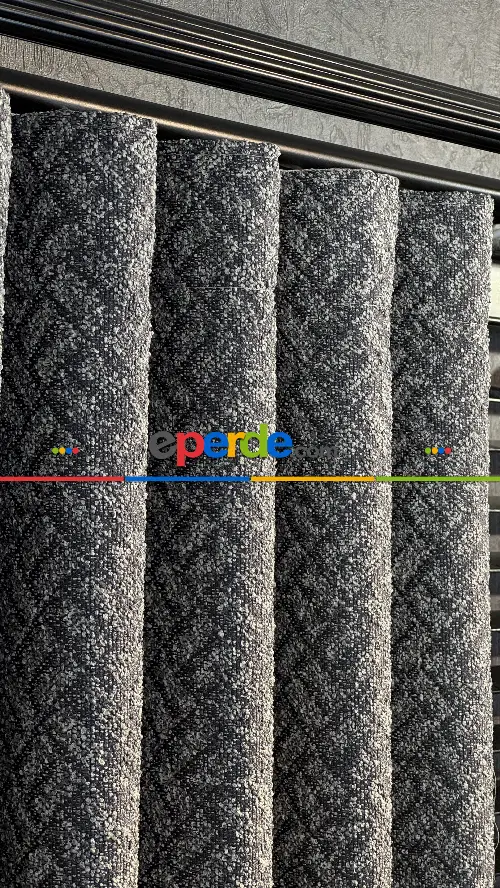 Gri Premium Jakar Dokuma Fon Perde