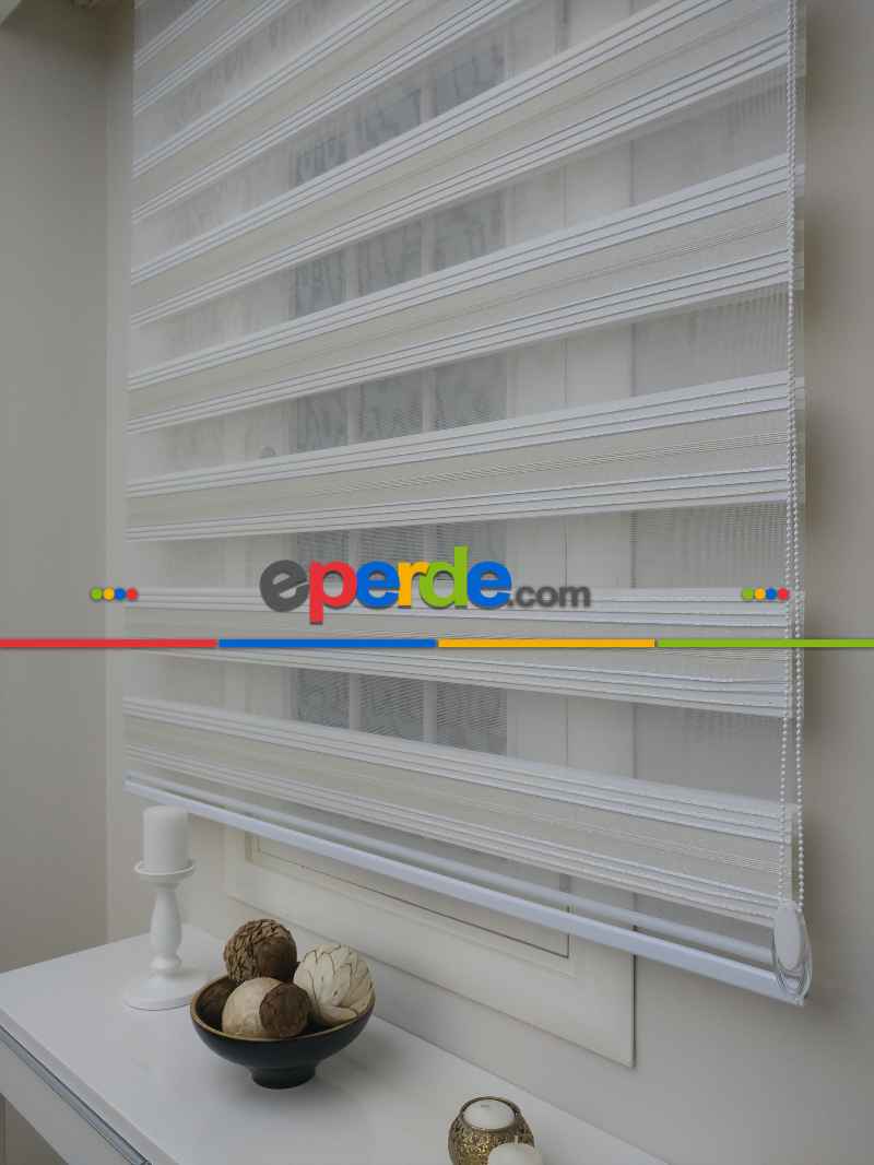 Elit Simli Pileli Krem Zebra Perde 43-1- Krem-altın Simli-gri Simli- Çok Renkli 3