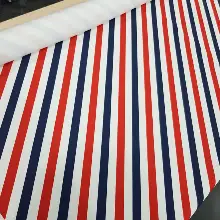 Çizgi Desenli Fon Perde Evm1133 Kumaşı Kalındır Duck Bezi Değildir- Lacivert-Kırmızı-Beyaz