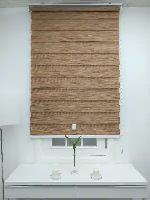 Kahve Bambu Zebra Perde 100x200cm- Kahverengi