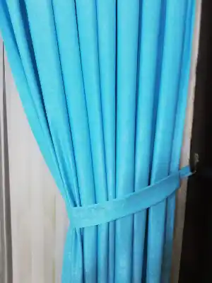 Soft Açık Turkuaz Fon Perde- Turkuaz