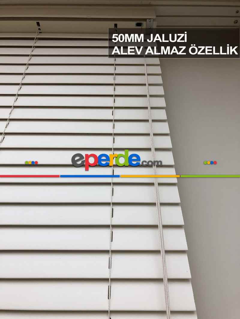 Mutfak Ahşap Jaluzi Perde- Krem