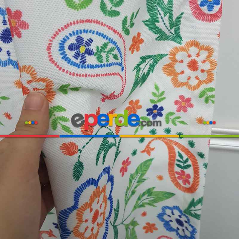 Mutfak Fon Perde- Beyaz