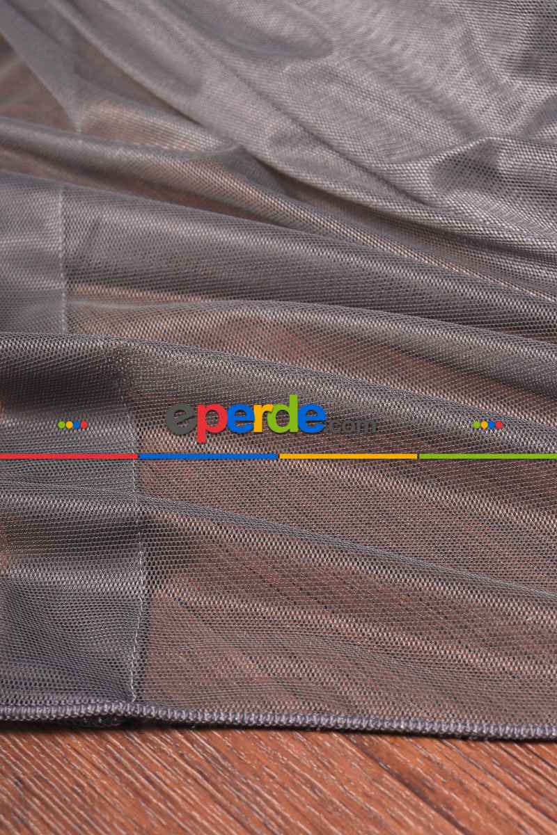 Antrasit Grek Tül Perde Petek Zemin