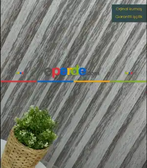 Spor Desen Çizgili Fransız Dantel Tül Perde ( Hazır Ölçü 1/2.5 Normal Pile )- Ekru 200cm X 195cm 